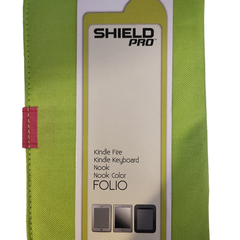 Shield Pro Folio For Kindle Fire or Nook Spring Green Pink Interior NWT